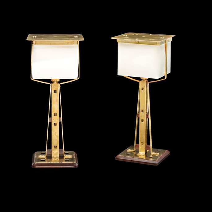 Gustave Serrurier-Bovy - Pair of table lamps | MasterArt
